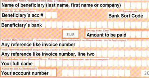 Bank transfer Form Printing Software